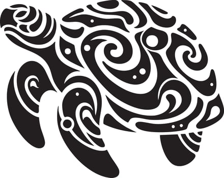 Mystical Turtle Design A Symbol Of Longevity And Wisdom vector
