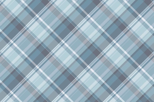 Elegant diagonal plaid pattern in cool blues and grays. Perfect for textile design, website backgrounds, or as a stylish texture overlay. vector