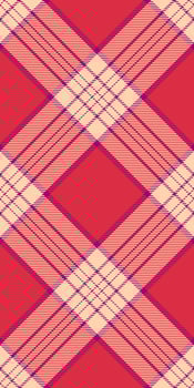 Easter plaid texture , peach tartan fabric check. Stripe seamless pattern background textile in orange and red colors. vector