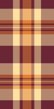 Preppy seamless texture plaid, styled fabric pattern. Site textile tartan background check in red and amber colors. vector