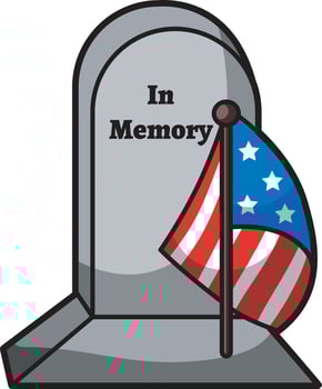 Grave of Memorial Day. Memorial Day in the United States. vector