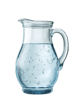Clear Glass Pitcher of Sparkling Water png