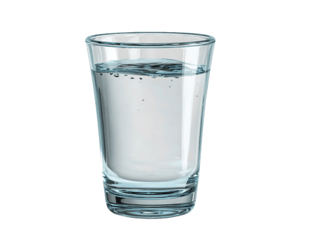 Clear Water in Glass on Transparent Background png