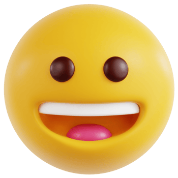 Grinning Face 3D Ilustration png