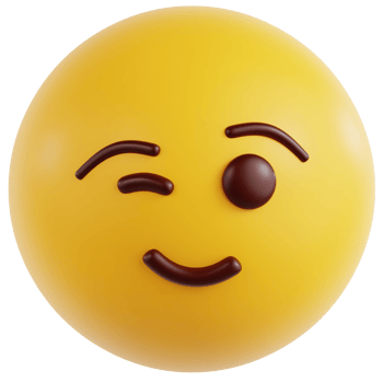 Winking Face 3D Ilustration png