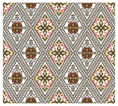 Vintage diamond pattern in vibrant colors vector