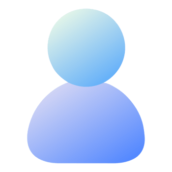 Abstract human silhouette with blue gradient isolated on transparent background png