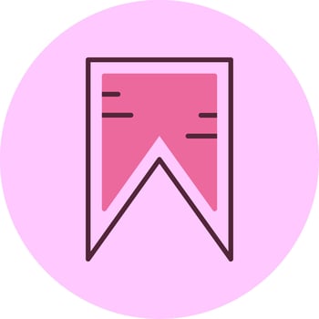 Bookmark Line Mix Circle Icon vector
