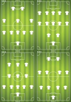 Soccer football with strategy game player vector
