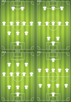 Soccer strategy with beautiful concept game player vector