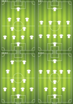 Soccer dimention with player strategy vector