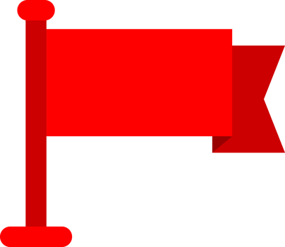 Red pole flag icon png