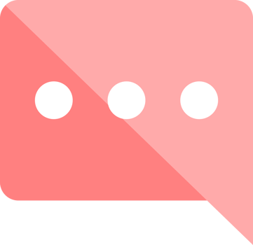 Pink bubble message social media chat png