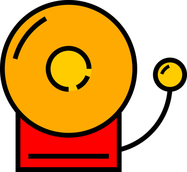 Yellow alarm bell png