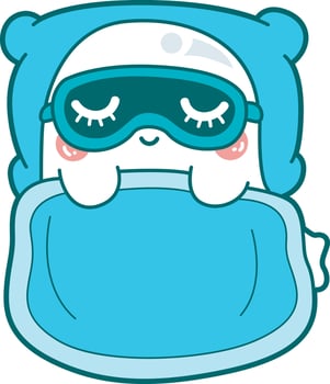 Outline of ghost was sleeping. Coloring pages of cute ghost. vector