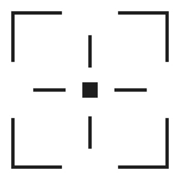 Crosshair icon or web symbol. Simple illustration of crosshair icon for web. vector