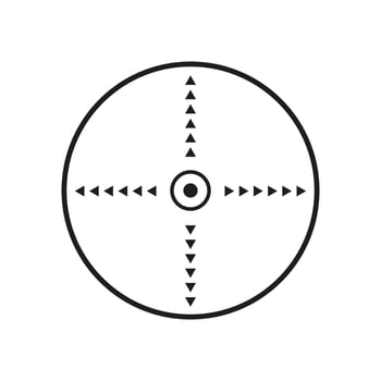 Crosshair icon. Target sport symbol. Flat design style eps 10 vector