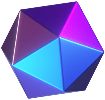 Polygon cyberpunk abstract 3D illustration png