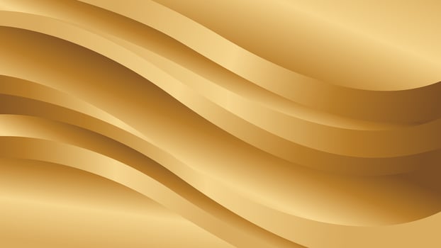 Abstract elegant golden metallic background. Luxurious wave design vector