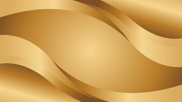 Abstract golden metallic background. Luxurious wave design vector