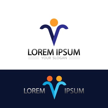 Professional Group People Icon Logo for Business Team Organization Concept vector