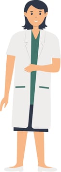 Hospital Staff Character. Woman Doctor Character vector