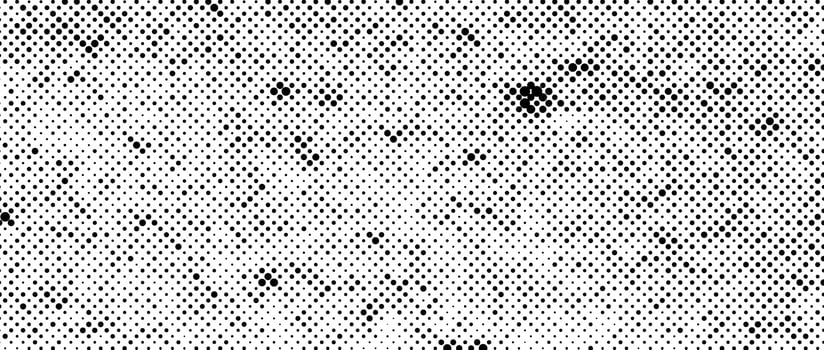 Halftone noise texture. Grunge dirty speckles, spots, dots background. Black white grit sand grain wallpaper. Retro pixelated comic textured backdrop. Abstract gritty cartoon pop art halftone vector