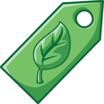 Icon of eco-green brand. Cute ecology icon for saving earth. vector