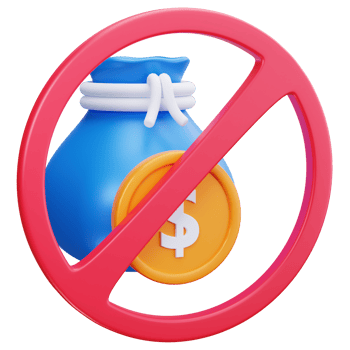 3D Icon Banned Fund Withdrawal Alert png