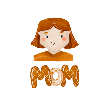 Happy Mother day. Mom day hand drawn illustration. Greeting card png