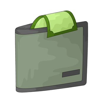 wallet with banknotes vector