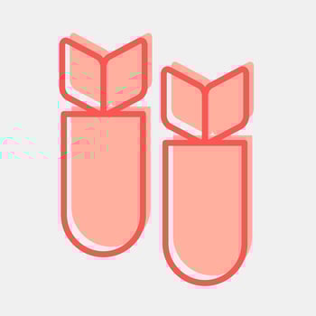 Icon missile. Military and war elements. Icon in two tone style. vector