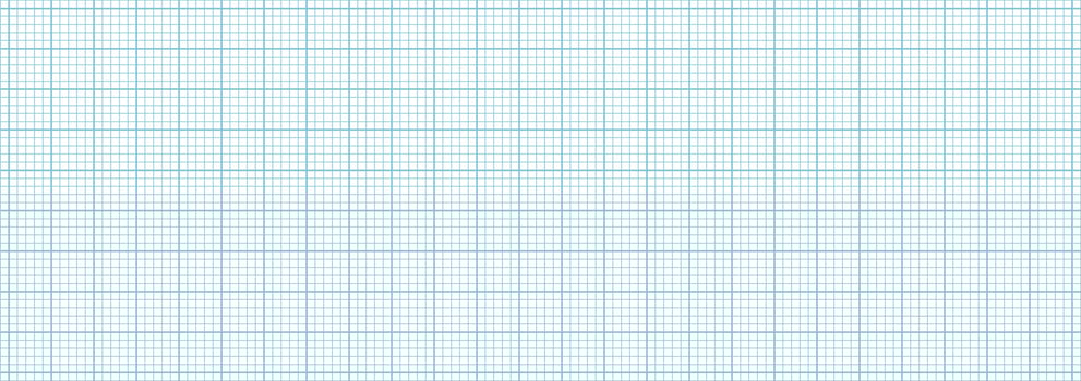 Millimeter graph paper grid. Technical pattern for school, engineering line scale measurement. Lined blank for education. blue plotting graph grid paper background. vector