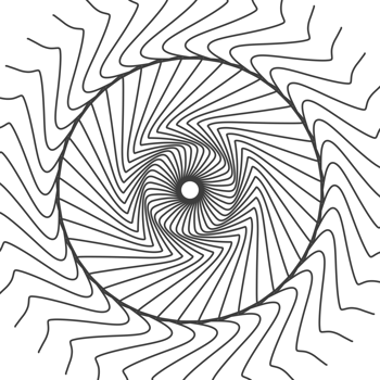 circular vortex made of arcs png