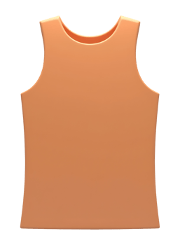Peach tanktop offers relaxed and comfortable feel, perfect for casual summer wear png