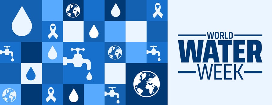 World Water Week Geometric shape pattern background, banner or poster design template. observed every year in August. Holiday concept. Use to any Template, card, poster, placard, template. vector