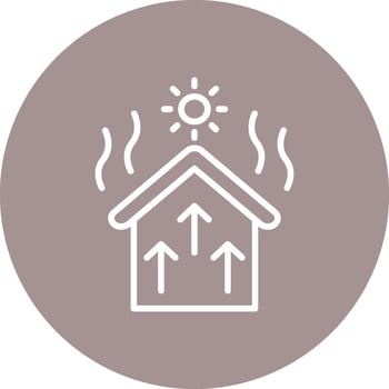 Thermal Insulation Neon Style UI Symbol vector