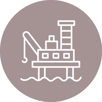 Oil Platform UX Focused Design Shape vector