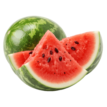 Watermelon slice isolated on transparent png
