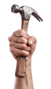 Hand Holding Claw Hammer for Labor Day Isolated on Transparent Background png