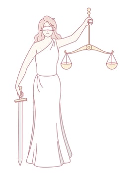 Lady Justice is a powerful icon symbolizing fairness and the rule of law in society today vector