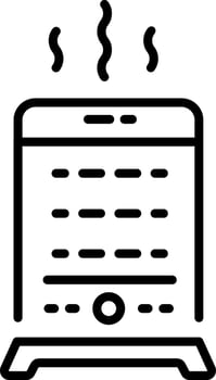 A line style icon showing air purifier vector