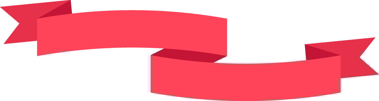 Red waving ribbon floating with copy space for your text or design, isolated on a white background, perfect for adding a touch of elegance to any project vector