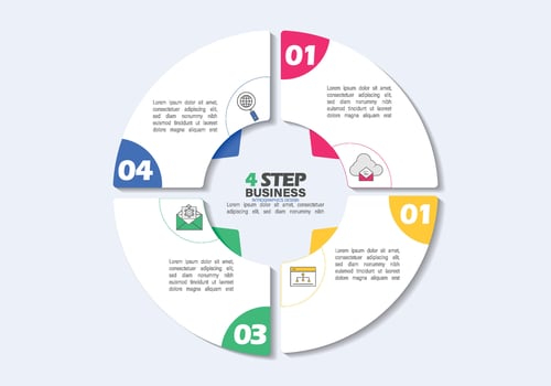 Four Step Business Infographic vector