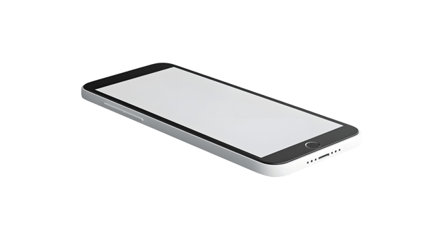 A sleek smartphone with a blank screen. png