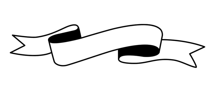 Curved ribbon banner illustration vector