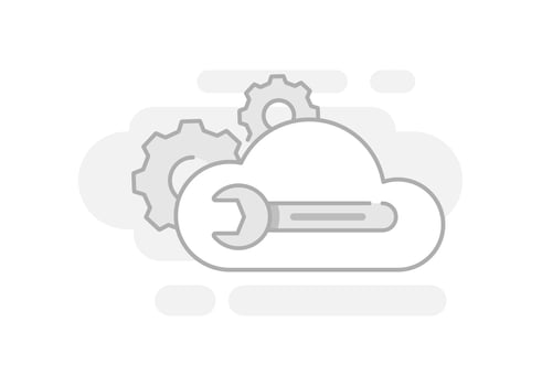 server under maintenance and repair concept vector