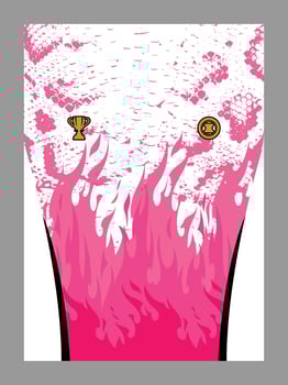 Flaming Pink Jersey Sporting Apparel with Fiery Design vector