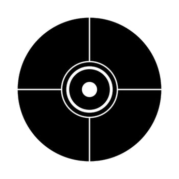 Crosshair icon. Simple illustration of crosshair icon for web. Aim symbol. Target logo. vector