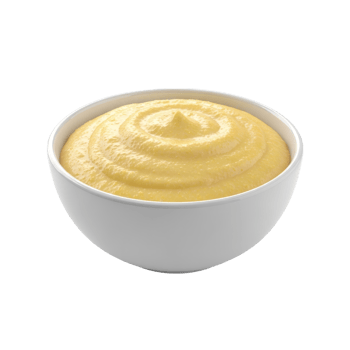 Bowl of Smooth Yellow Cheese Dip or Sauce png